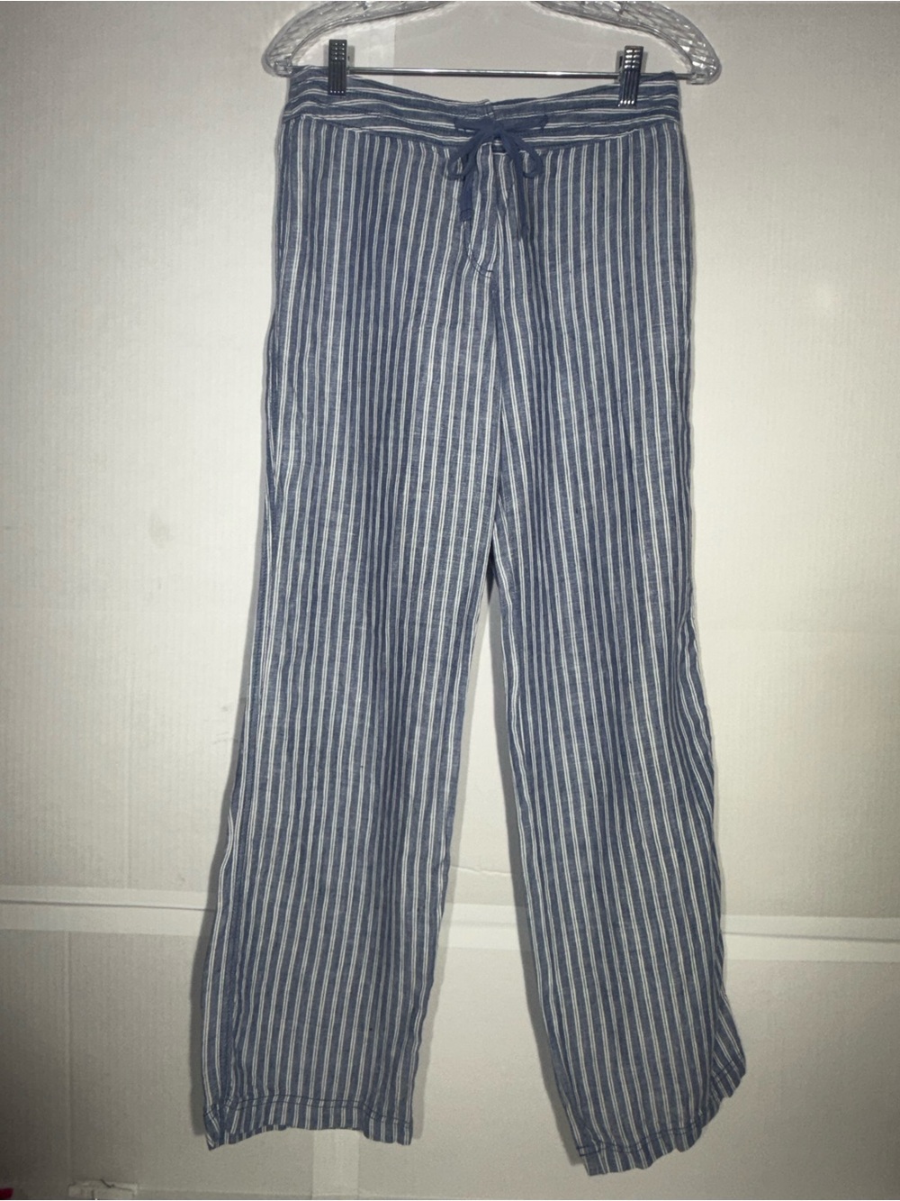Tommy Bahama Blue and White Striped Straight-Leg Pants
